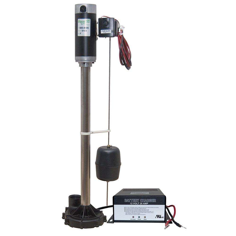Zoeller Pump Co Aquanot® II 585 12V Battery Backup Pedestal Sump Pump System with Electronic Charger