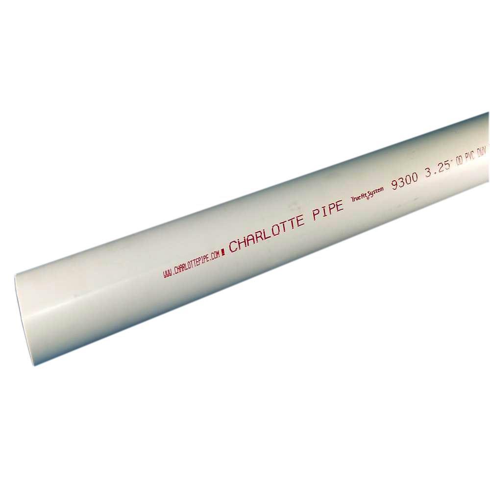 3 in. x 10 ft. SDR 30 Plain End PVC-DWV Drainage Pipe