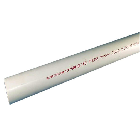 3 in. x 10 ft. SDR 30 Plain End PVC-DWV Drainage Pipe