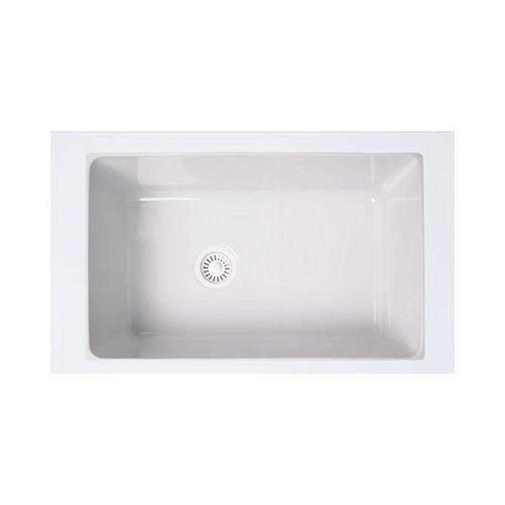 ROHL® Campo™ 31-5/8 in. Undermount Fireclay Single Bowl Kitchen Sink in White