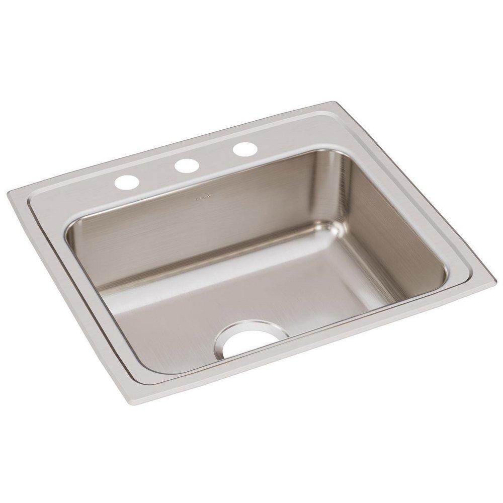 Elkay Lustertone® 22 in. Drop-in Stainless Steel Single Bowl Kitchen Sink in Lustrous Satin