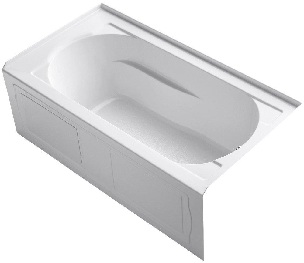 KOHLER Devonshire® 60 in. x 32 in. Soaker Alcove Bathtub with Right Drain in White