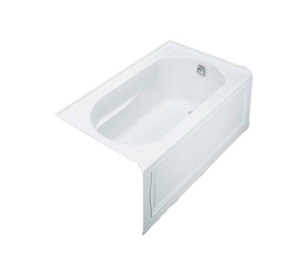 KOHLER Devonshire® 60 in. x 32 in. Whirlpool Alcove Bathtub with Right Drain in White