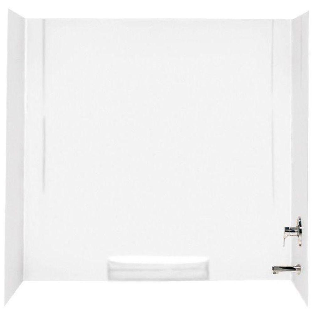 50 x 58 in. Tub & Shower Wall Kit in White