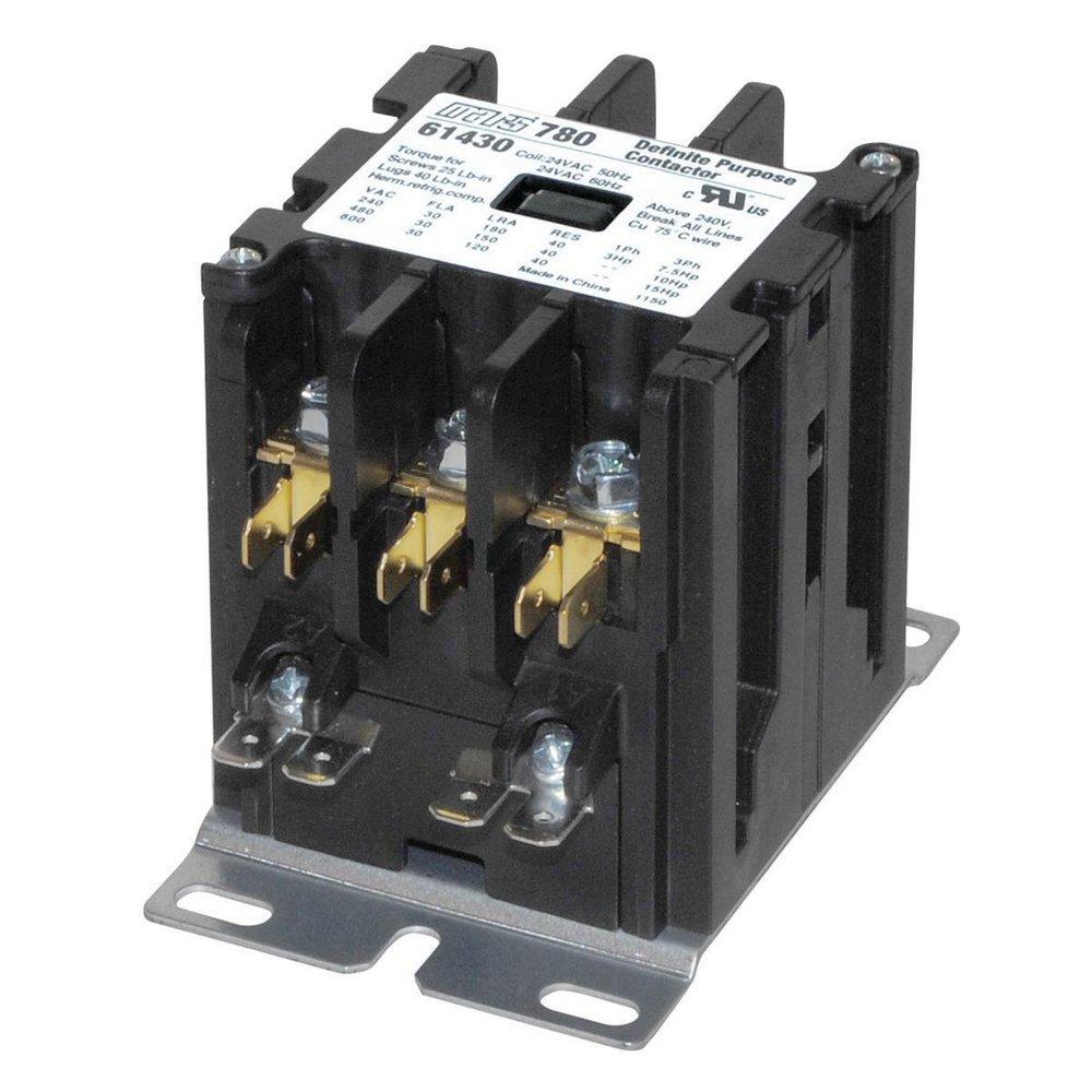 30 Amp 120 V 3-Phase Furnace Contactor