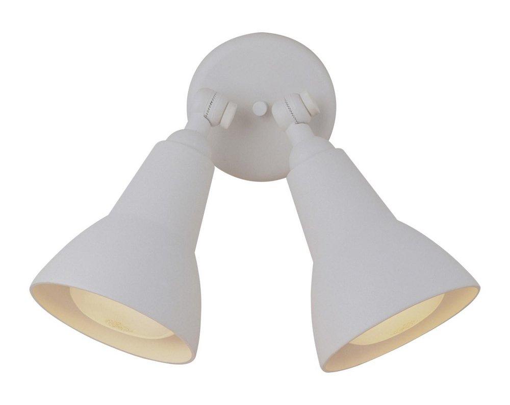 100 W 2 Light Incandescent Flood Light in Textured White