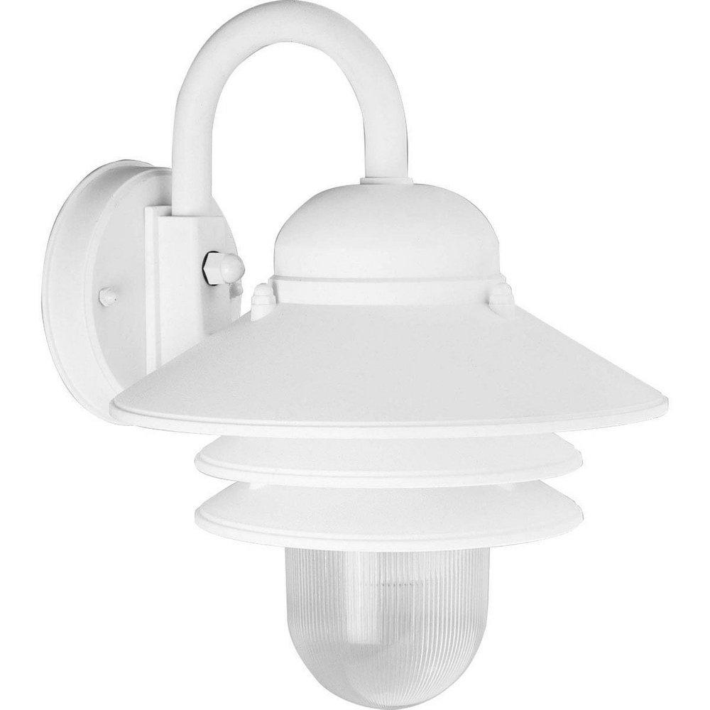 Progress Lighting Newport 60W 1-Light Medium Wall Lantern in White