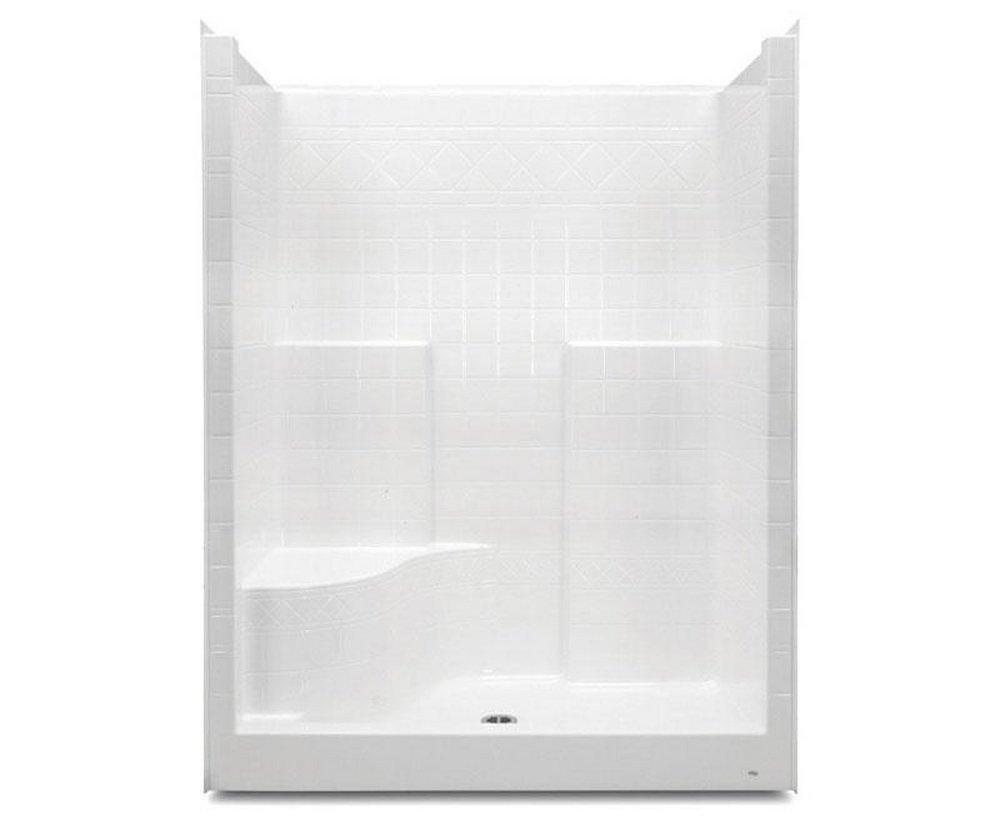 Aquatic Everyday 37-1/4 x 60 x 77-1/4 in. Alcove Shower Unit in White