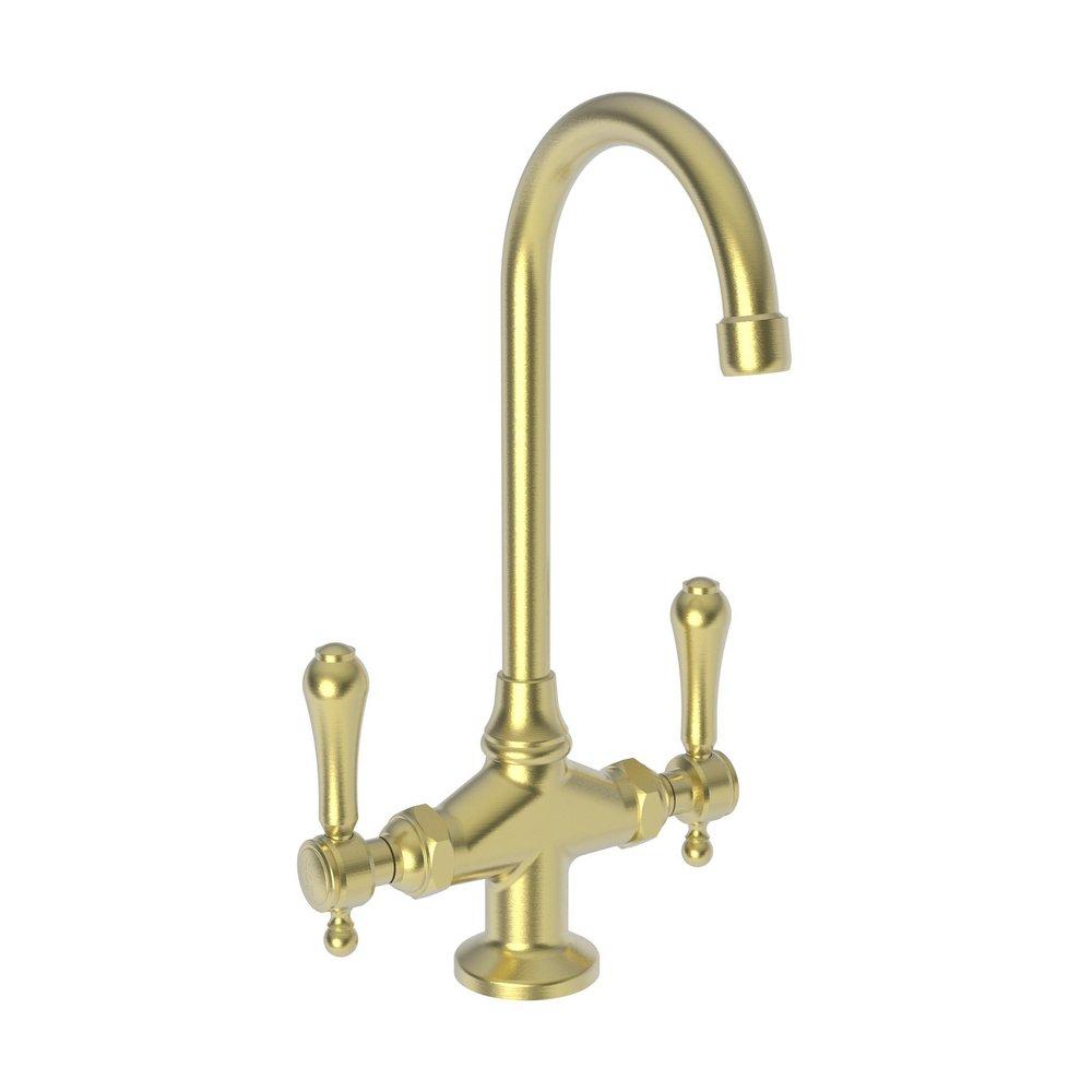 Newport Brass Chesterfield Two Handle Bar Faucet in Satin Brass - PVD