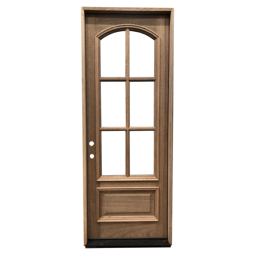 3/0x8/0 Exterior Mahogany Door | Arched 6 Lite