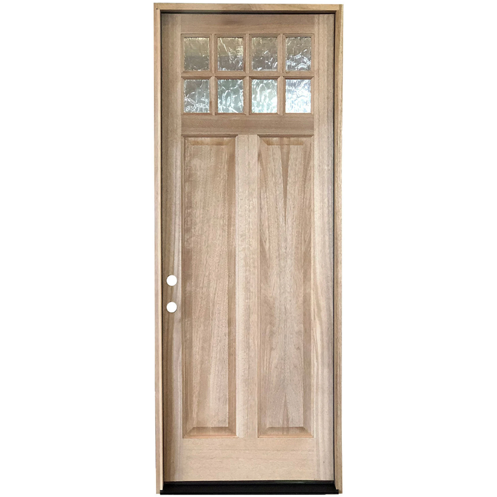 3/0x8/0 Craftsman Exterior Mahogany Prehung Single Door With 8 Lites