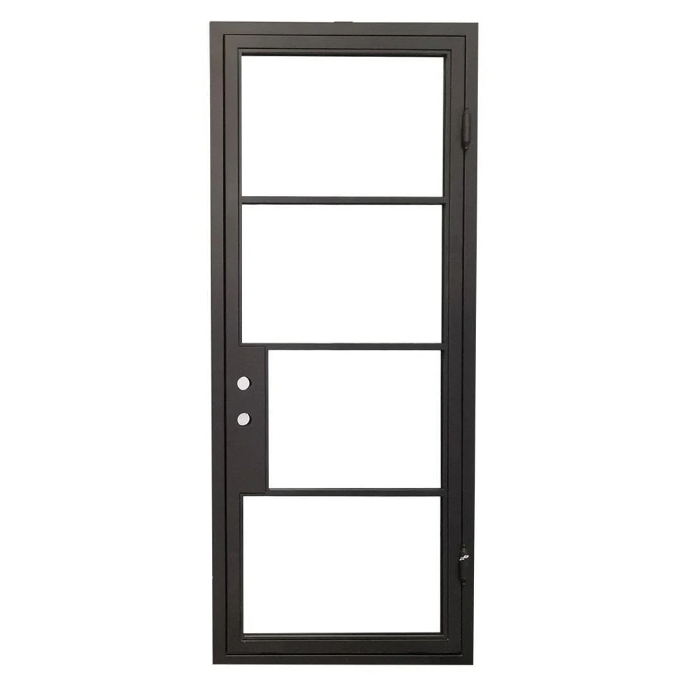 3/6X8/0 Single Exterior Wrought Iron Door