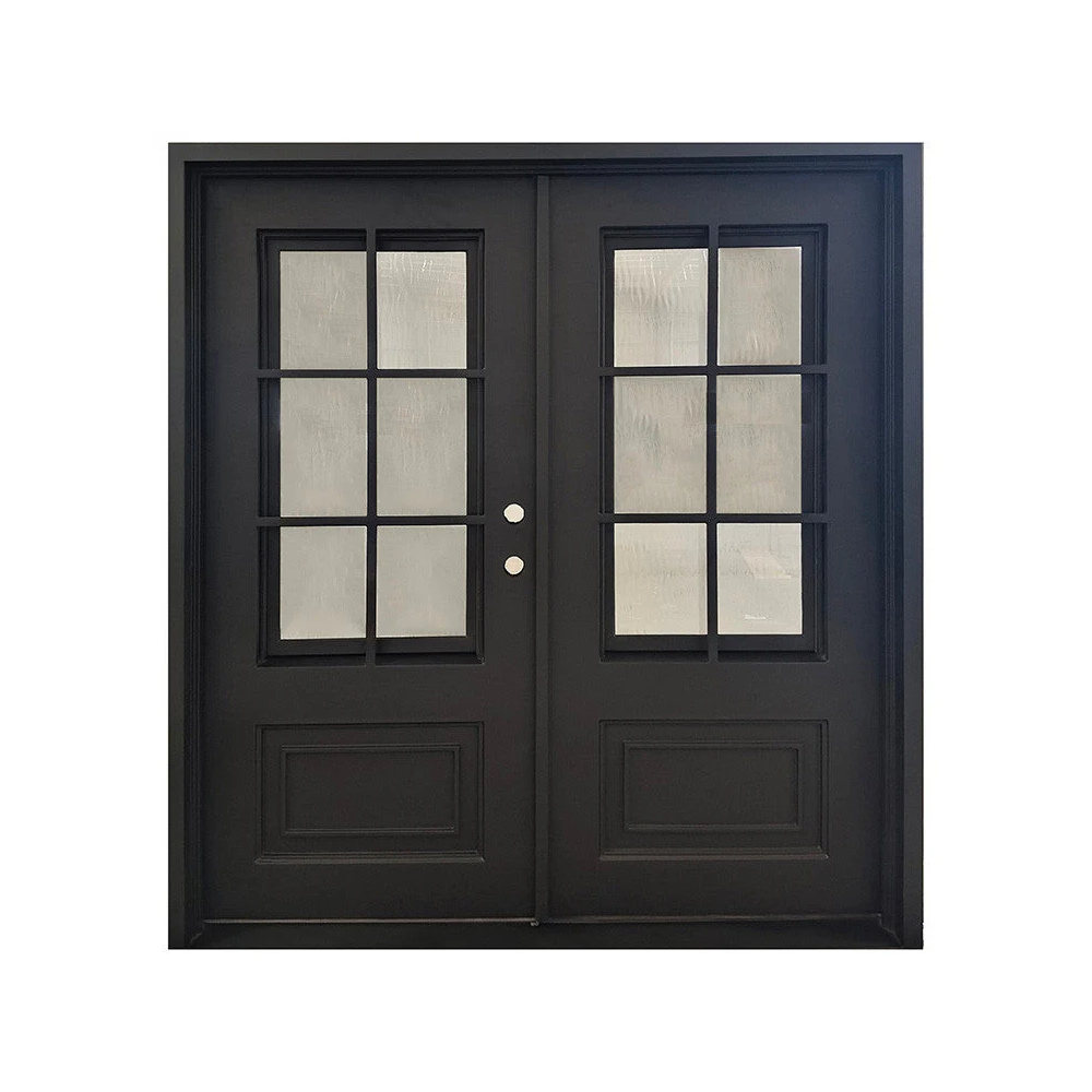 6/0x6/8 6 Lite Wrought Iron Prehung Front Door