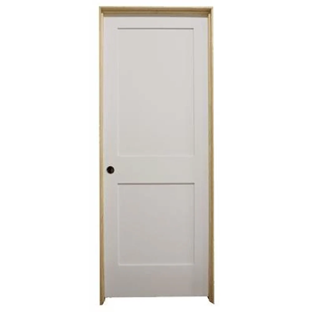 18 in x 80 in White 2-Panel Shaker Solid Core Primed MDF Prehung Interior Door