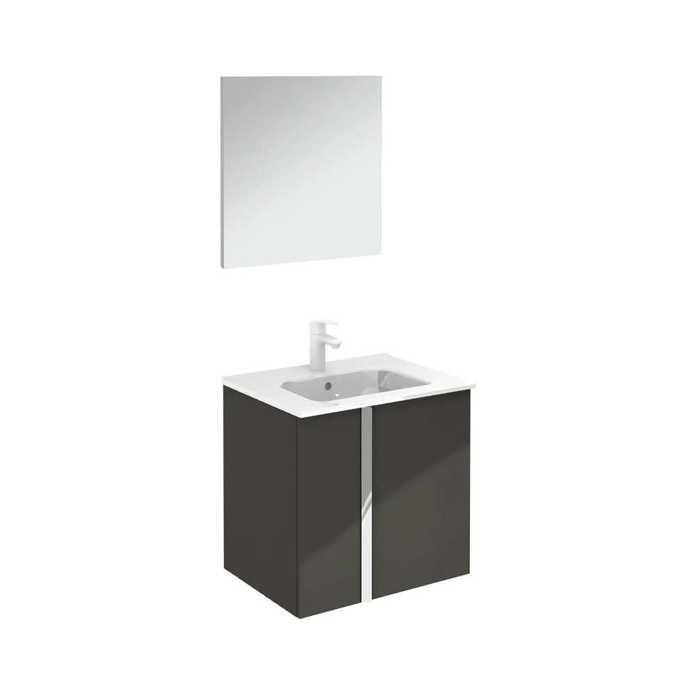 Onix+ by Royo Modern 24 in. Wall-Mount Anthracite Vanity Cabinet with Mirror