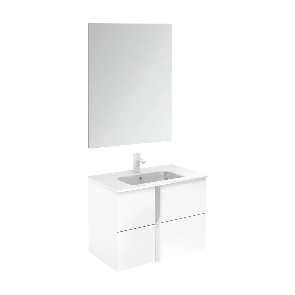 Onix+ by Royo Modern 32 in. Wall-Mount 2 Drawers White Vanity Cabinet