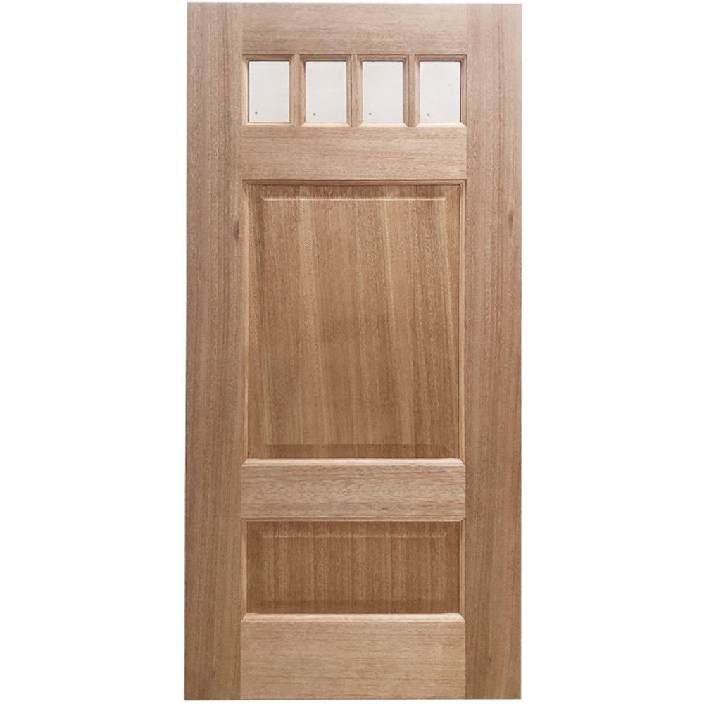 36x80 in Exterior Mahogany Door Slab | 4 Lite
