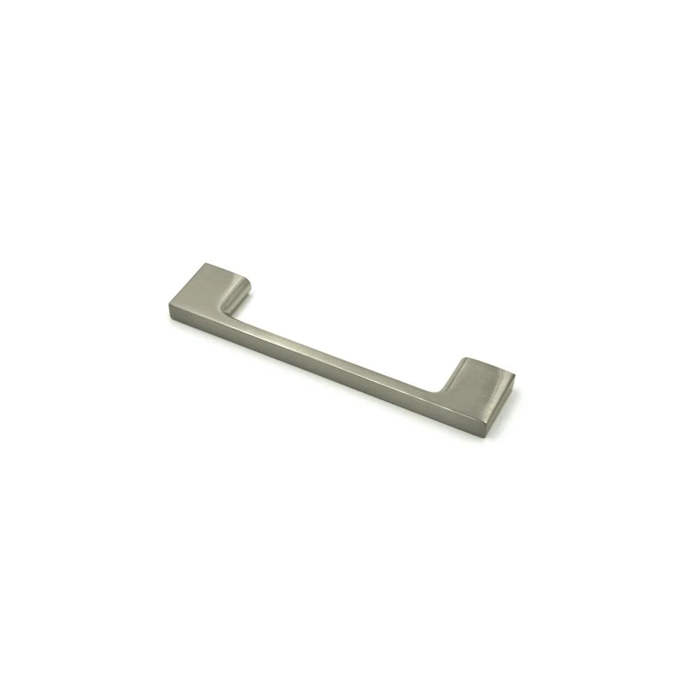3-3/4 in Flat Cabinet Pull in Satin Nickel
