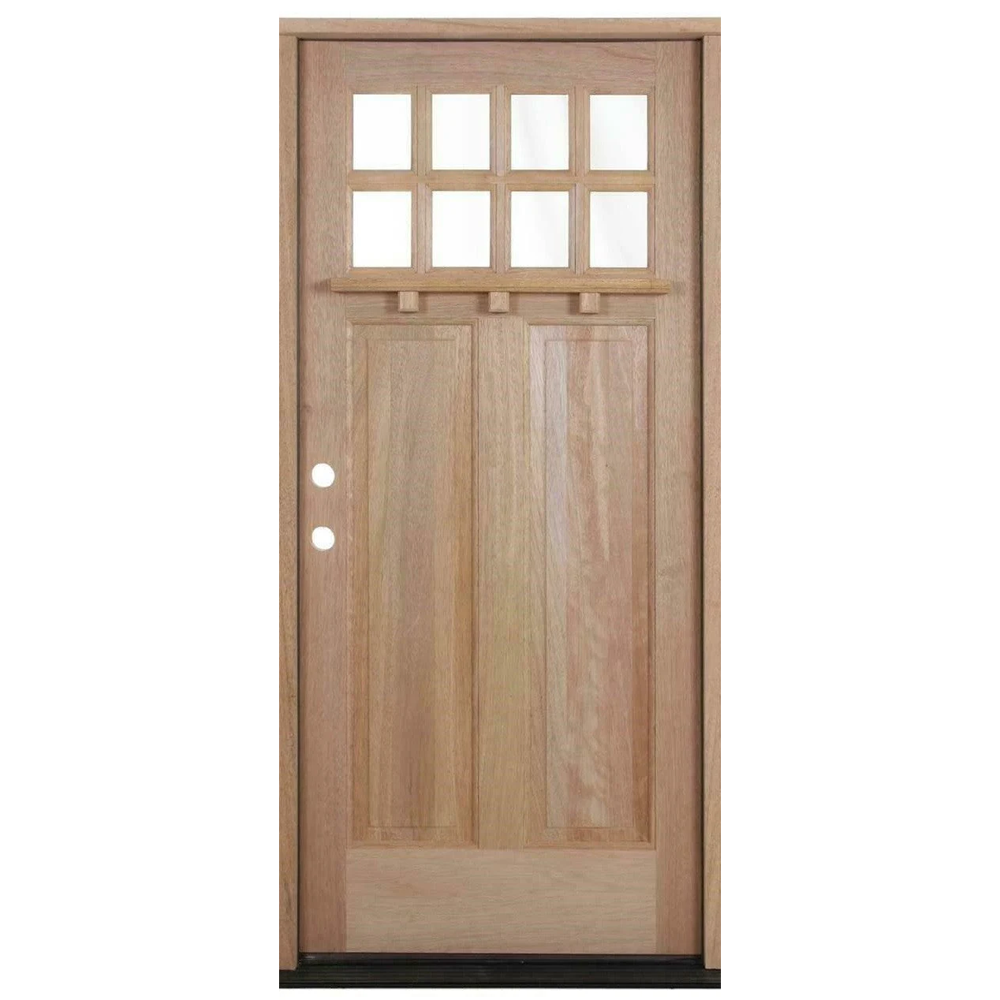 Crafstman 3/0x6/8 Exterior Mahogany Prehung Door with Shelf