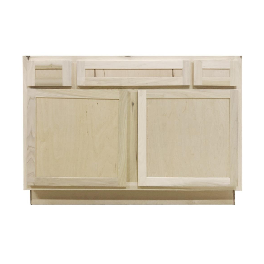 42 in Sink Base Bathroom Vanity Cabinet in Unfinished Poplar | Shaker Style