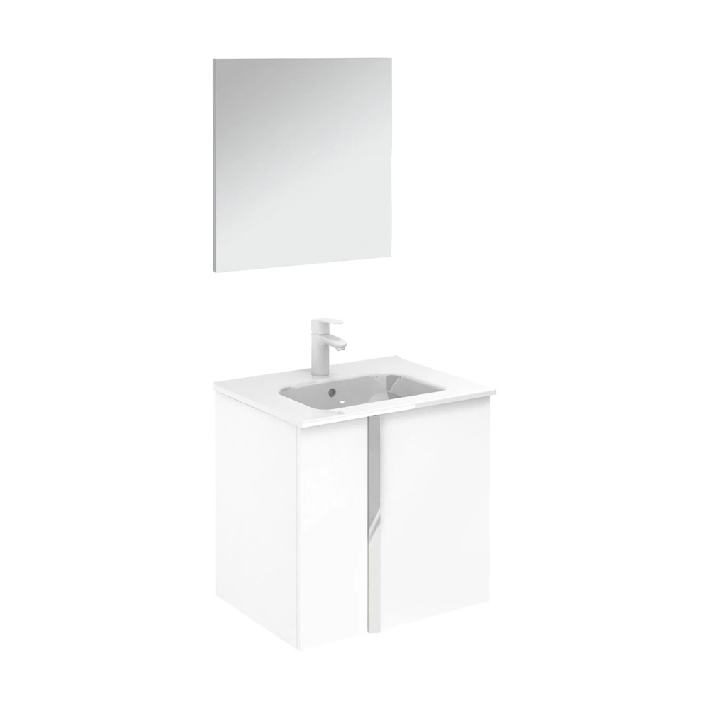 Onix+ by Royo Modern 24 in. Wall-Mount White Vanity Cabinet with Mirror
