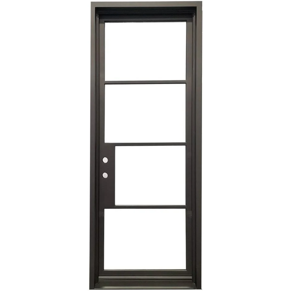 36 in x 96 in Single Exterior Wrought Iron Door