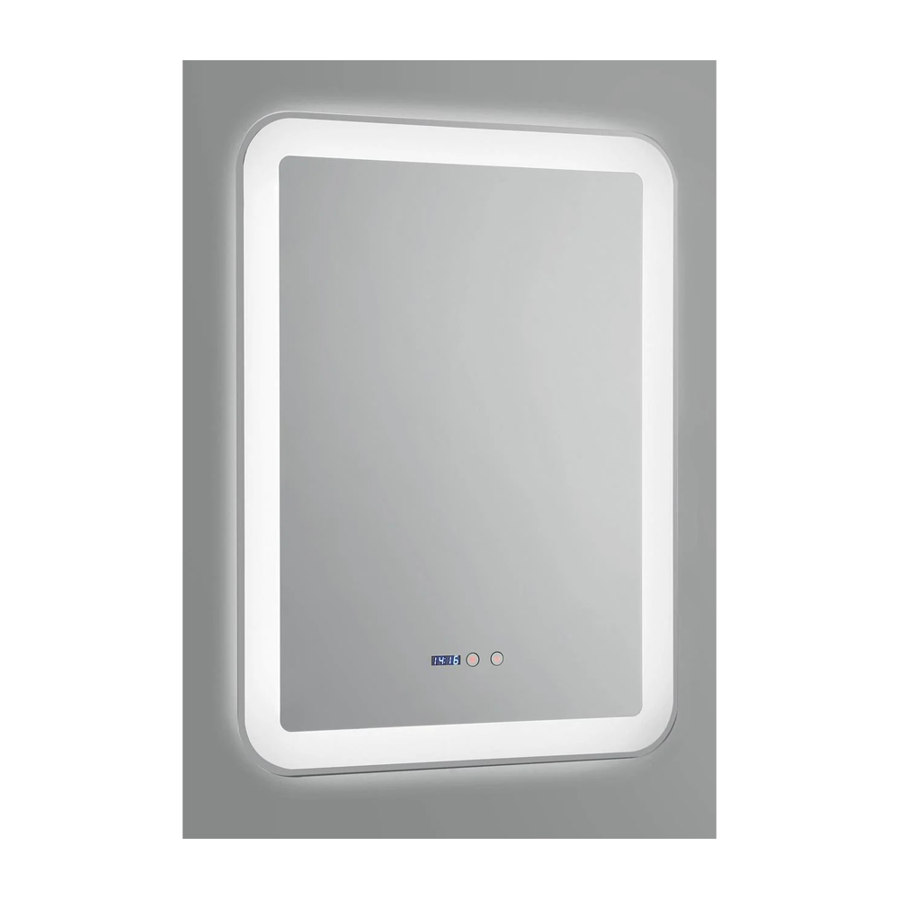 LED Bathroom Wall Mirror with Time Clock | 31.5x23.6 in