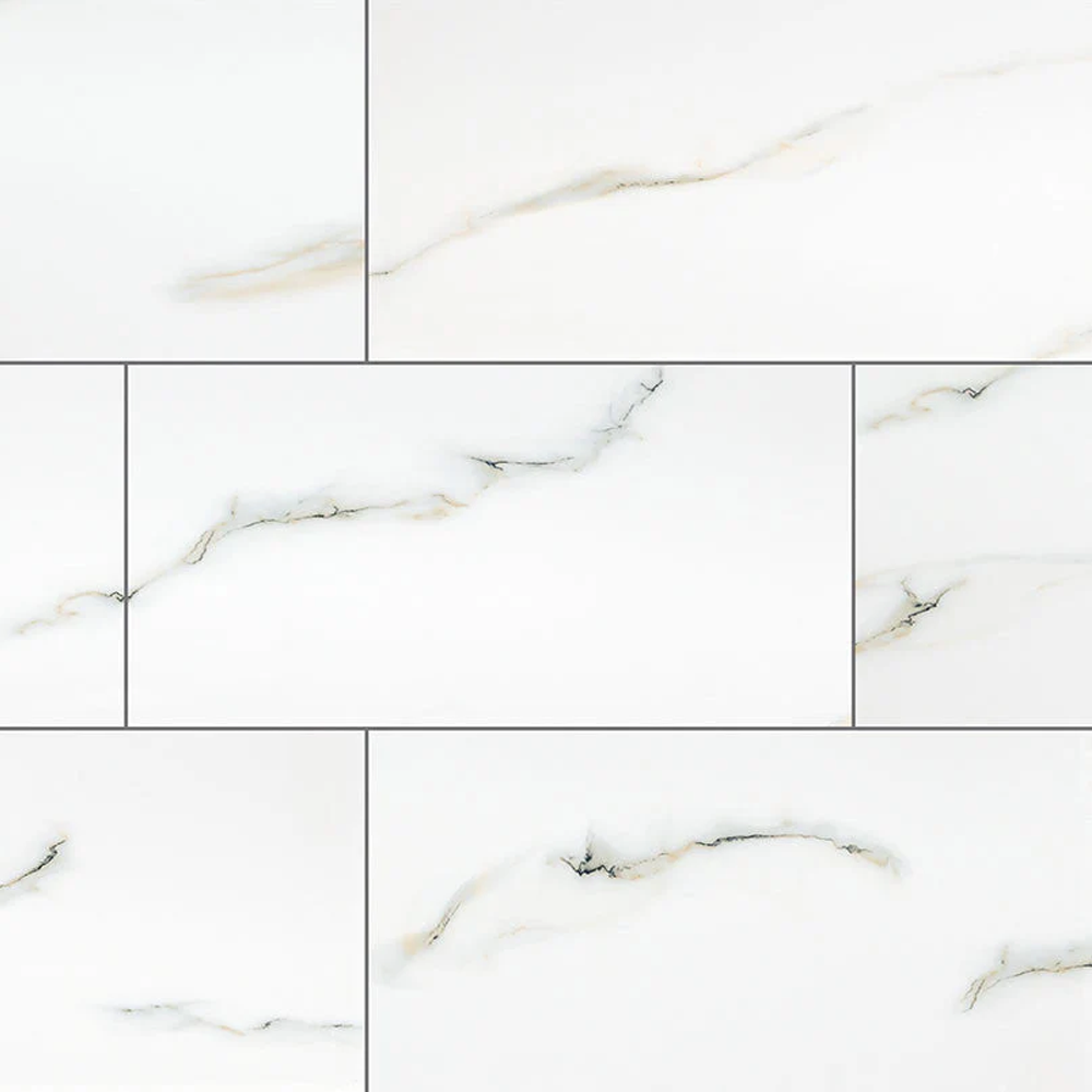 MS International Aria Bianco 24x48 Polished Rectified Porcelain Floor and Wall Tile | $3.50 sq. ft.