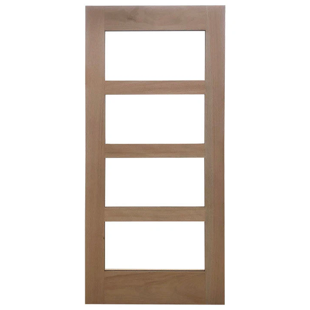 36x80 in. Exterior Mahogany Door Slab | 4 Lite