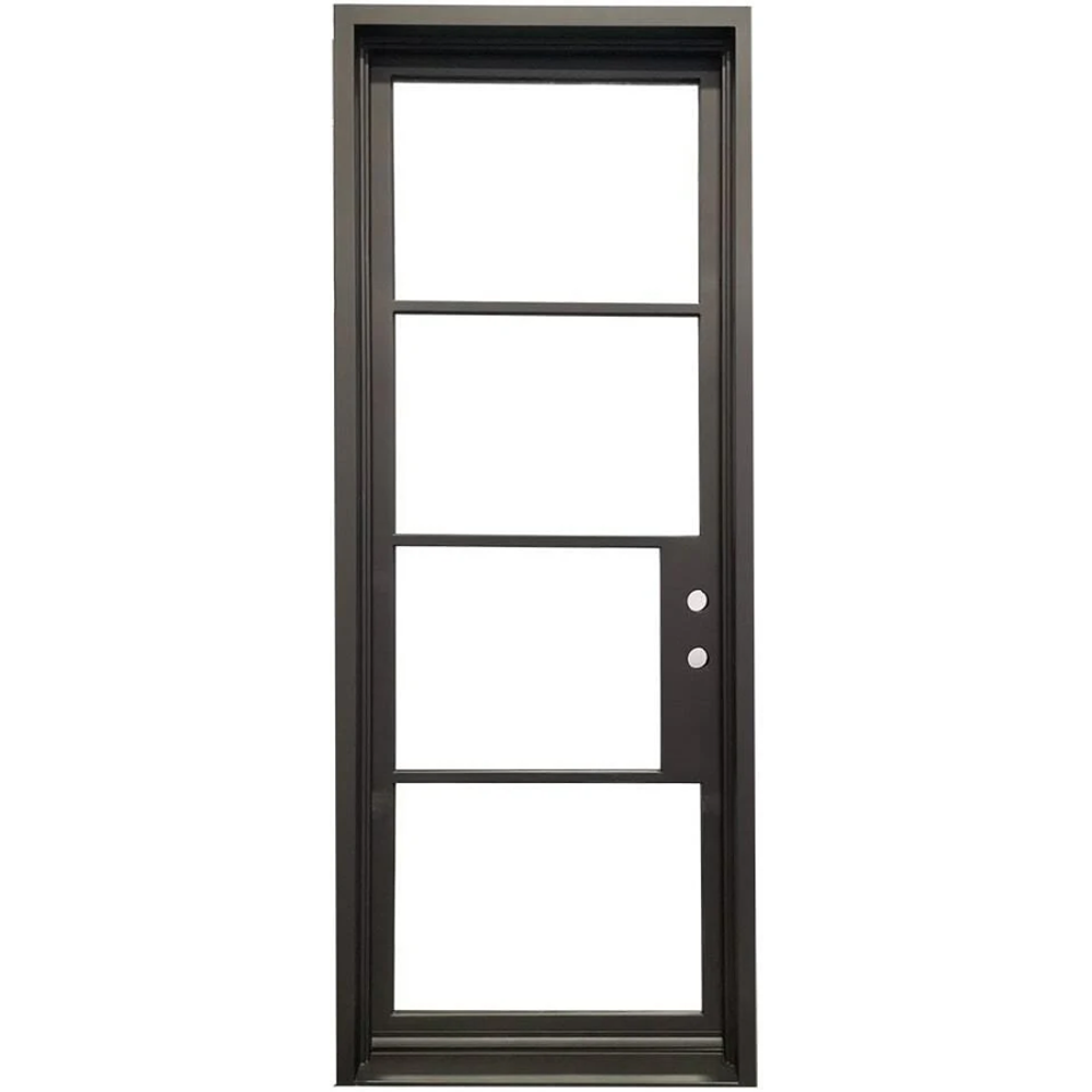 36 in x 96 in Single Exterior Wrought Iron Door