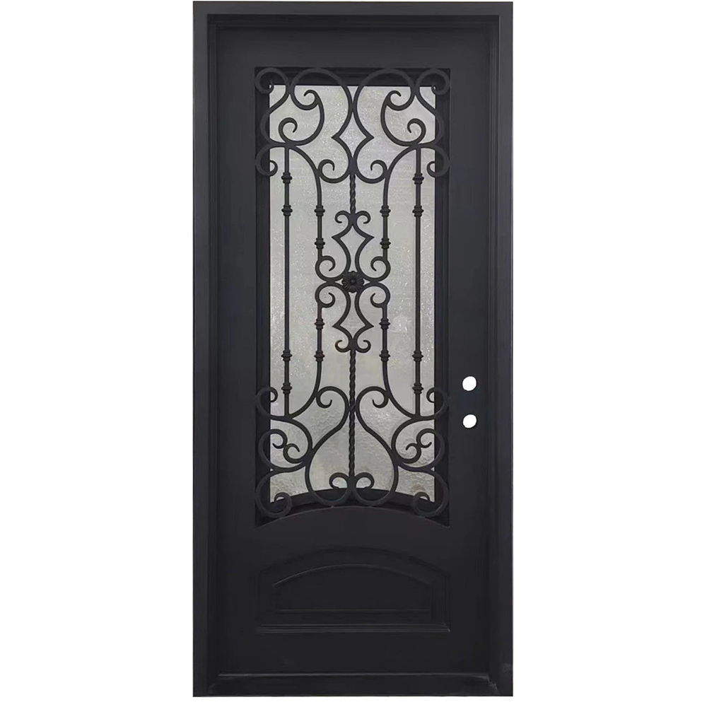 Audrey 3/6x8/0 Square Exterior Wrought Iron Door