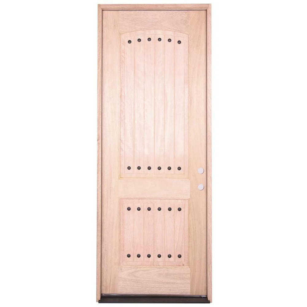 3/0x8/0 2 Panel Exterior Mahogany Door with Clavos