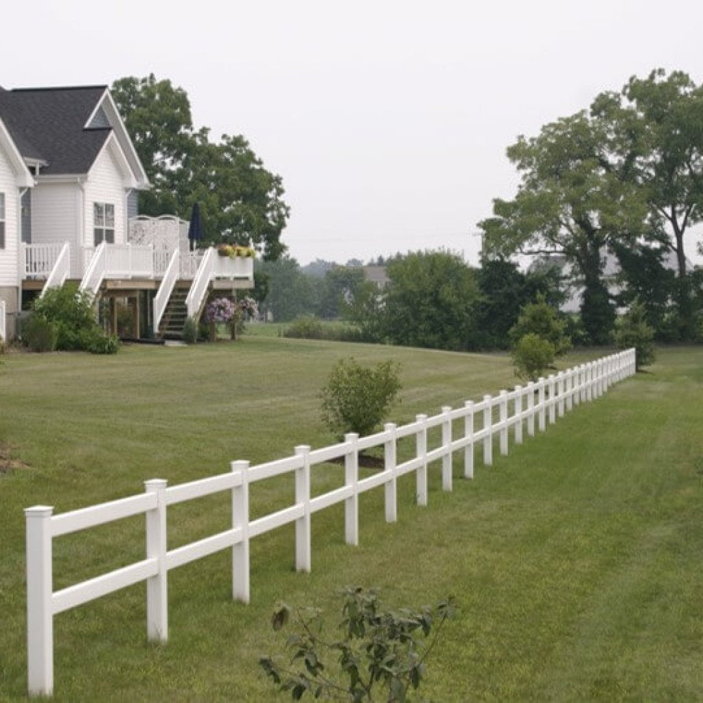 2 Rail Vinyl Horse Fencing