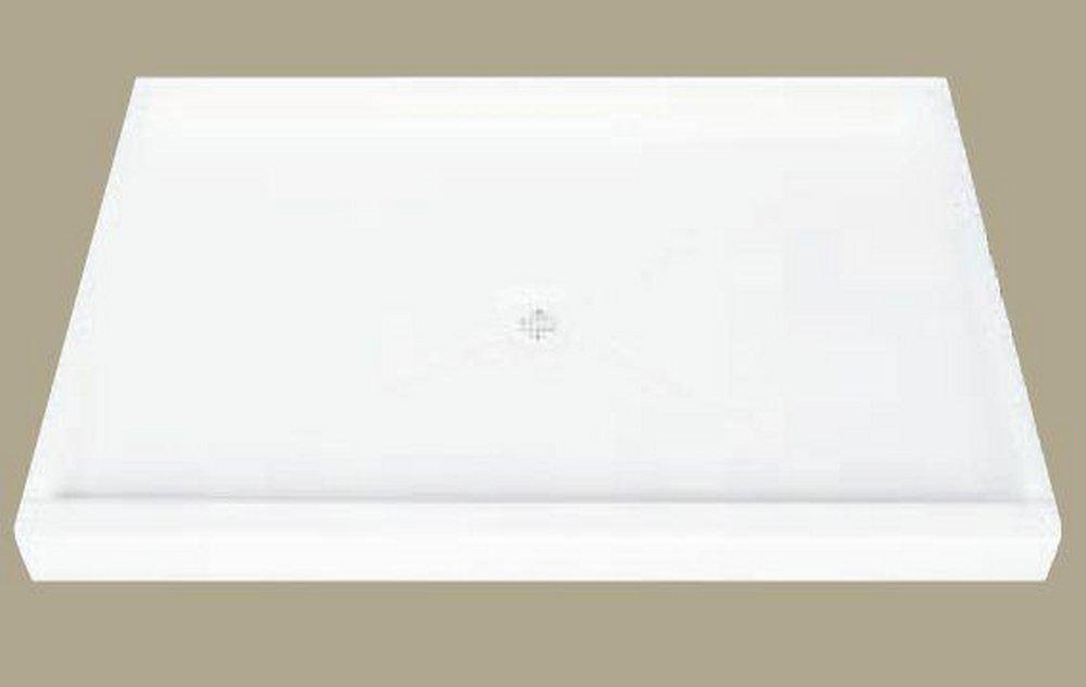 Florestone The Edge 42 in. x 60 in. Shower Base with Center Drain in White