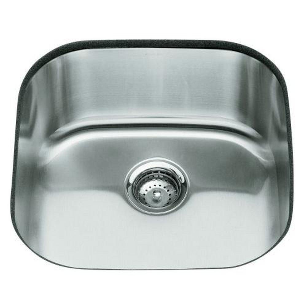 KOHLER Undertone® 19-5/8 in. Undermount Stainless Steel Single Bowl Kitchen Sink