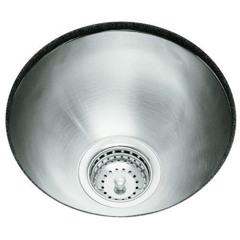 KOHLER Undertone® 13-5/8 in. Undermount Stainless Steel Single Bowl Kitchen Sink