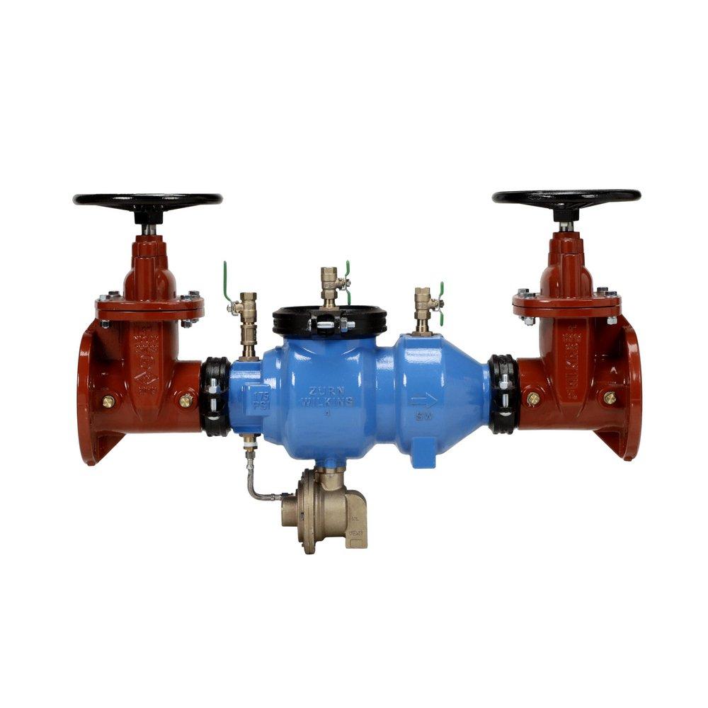 Zurn Wilkins 375A 4 in. Epoxy Coated Ductile Iron Flanged 175 psi Backflow Preventer