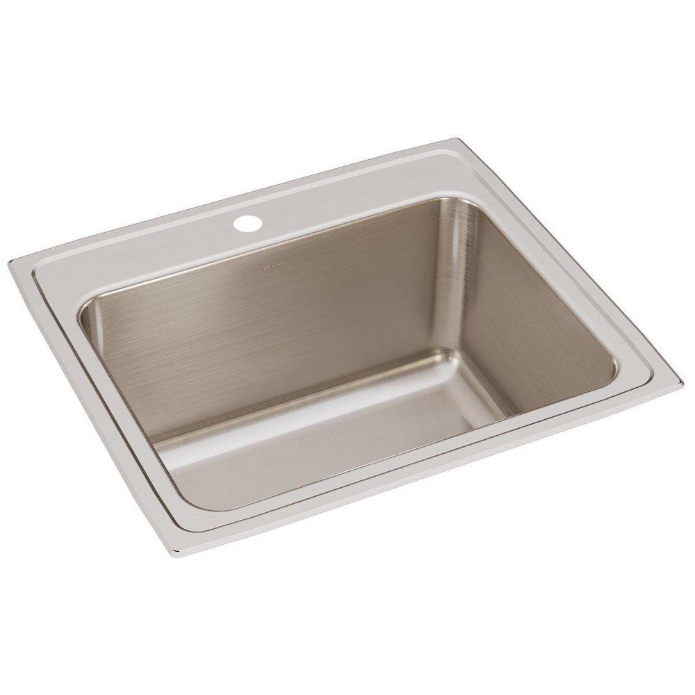 Elkay Lustertone® 25 in. Drop-in Stainless Steel Single Bowl Kitchen Sink in Lustrous Satin