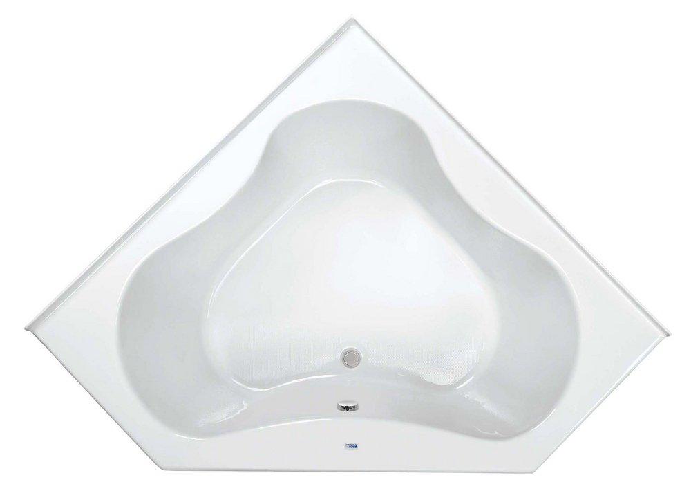 PROFLO® Plus A Series 60 x 60 in. Soaker Corner Bathtub Center Drain with Integral Skirt in White