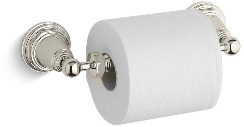 KOHLER Pinstripe® Wall Mount Toilet Tissue Holder in Vibrant Polished Nickel