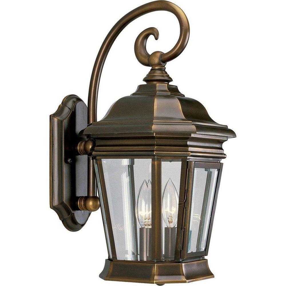 Progress Lighting Crawford 11-1/8 in. 60 W 2-Light Candelabra Wall Lantern in Oil Rubbed Bronze