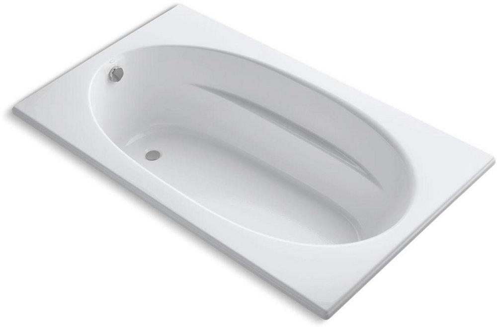 KOHLER Windward® 72 x 42 in. Soaker Drop-In Bathtub with Reversible Drain in White