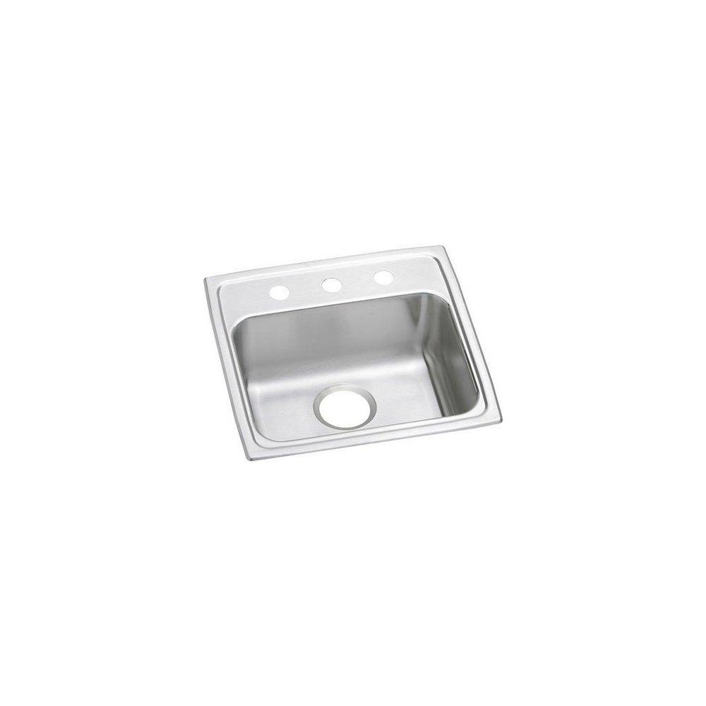 Elkay Lustertone® 19-1/2 in. Drop-in Stainless Steel Single Bowl Kitchen Sink in Lustrous Satin
