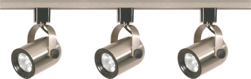 3-Light MR16 Round Back Track Kit - 4ft Track - Brushed Nickel Finish
