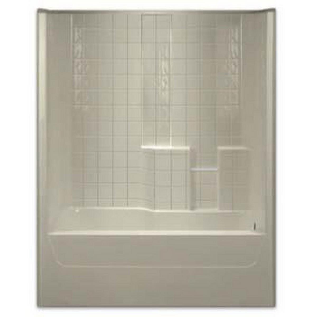 Aquarius Industries Luxury 60 x 32-1/2 in. Tub and Shower Unit in White with Right Drain