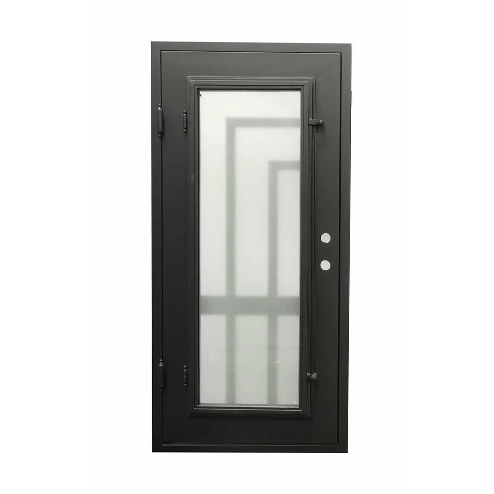 Oslo 3/0x6/8 Exterior Single Wrought Iron Prehung Door