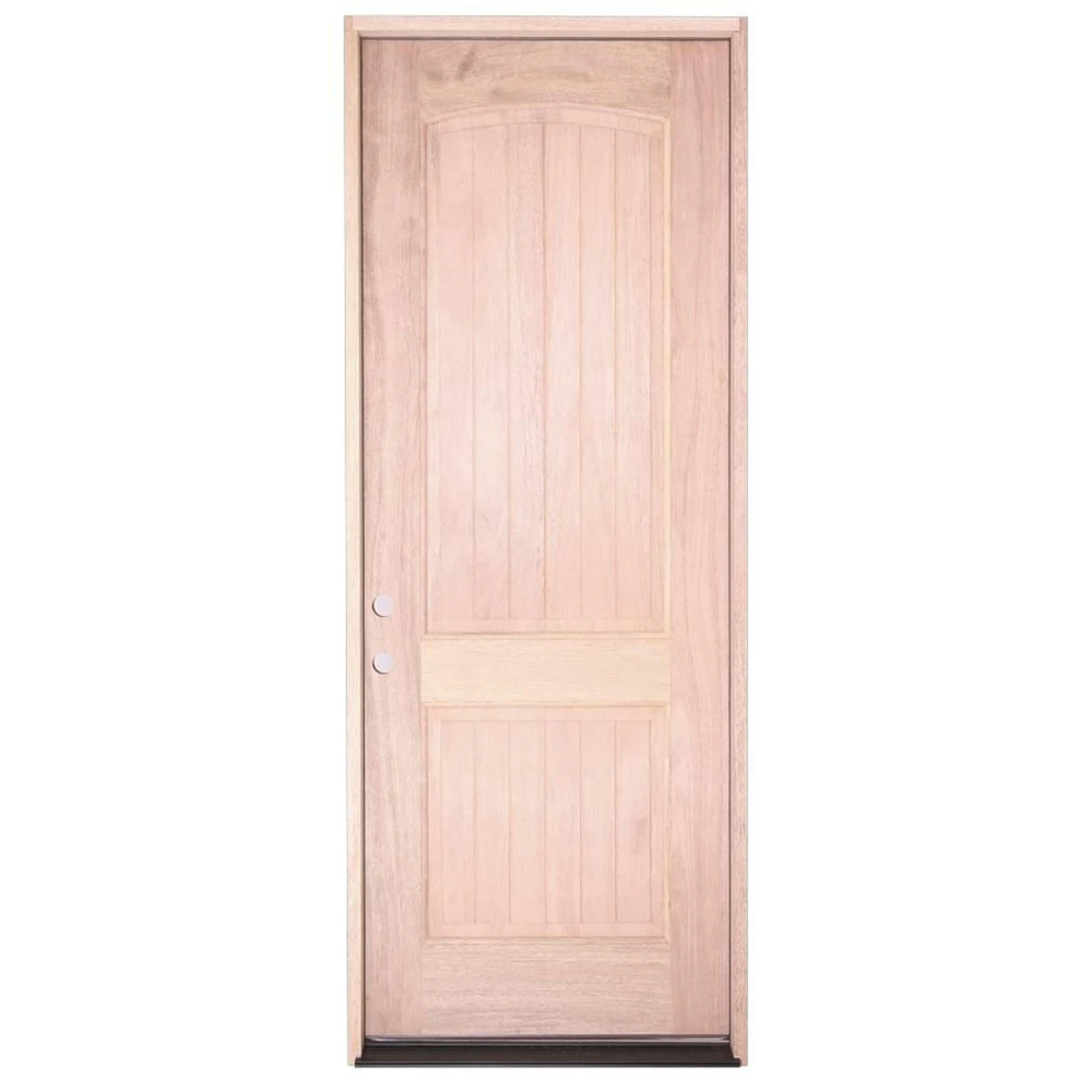 3/0x8/0 2 Panel with Grooves Exterior Mahogany Prehung Door