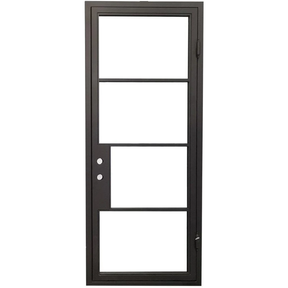 36 in x 96 in Single Exterior Wrought Iron Door
