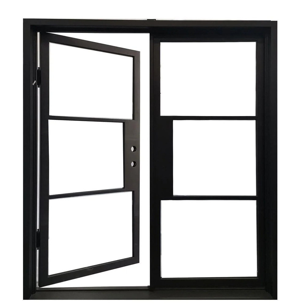 6/0x6/8 French Exterior Wrought Iron Prehung Door