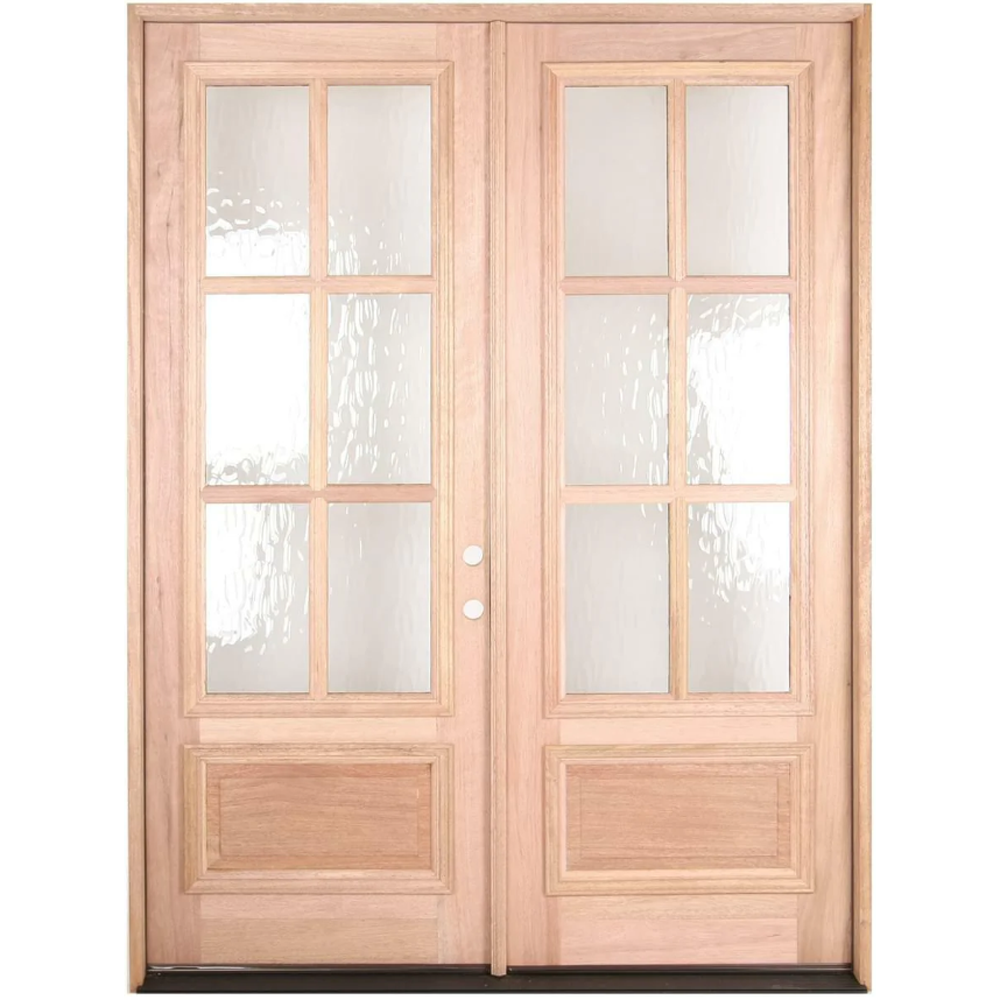 6/0x8/0 Exterior Mahogany Prehung Double Door | 6 Lite